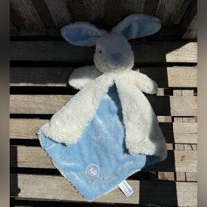 Aurora Baby Blanket Blue White Lovey Security Blanket Plush Toy 15”